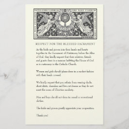 Katholische Hochzeit bescheidene Kirchenbekleidung Briefpapier