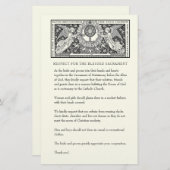 Katholische Hochzeit bescheidene Kirchenbekleidung Briefpapier (Vorne/Hinten)