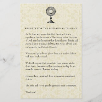 Katholische Hochzeit bescheidene Kirchenbekleidung Briefpapier