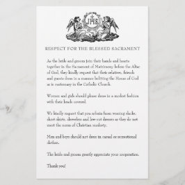 Katholische Hochzeit bescheidene Kirchenbekleidung Briefpapier