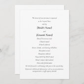 Katholische Hochzeit | Bride & Groom Hosting einfa Einladung (Vorne/Hinten)