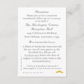 Katholische Hochzeit der Rose Nuptial Begleitkarte (Rückseite)