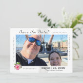 Katholische Hochzeit der Rose Nuptial Save The Date (Stehend Vorderseite)