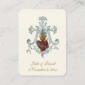 Katholische Hochzeit Elegante Gunst Heilige Karte (Vorderseite)