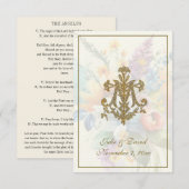 Katholische Hochzeit Heilige Karte Blumenkreuz (Vorne/Hinten)