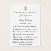 Katholische Hochzeit Heilige Karte Maria und Jesus (Rückseite)