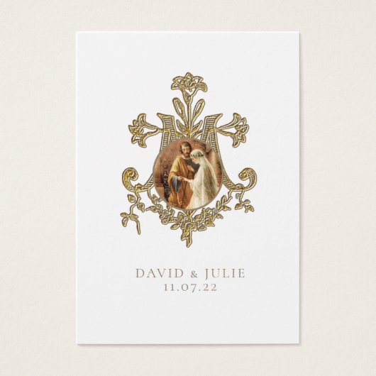 Katholische Hochzeit Heilige Karte Traditionell (Vorderseite)