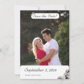 Katholische Hochzeit in Rosa und Weiß Save The Date (Vorderseite)