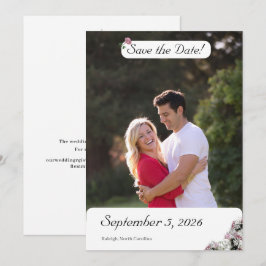 Katholische Hochzeit in Rosa und Weiß Save The Date