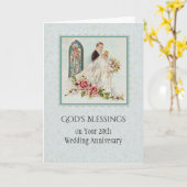 Katholische Hochzeit Jubiläum Braut & Bräutigam Karte (Gelbe Blume)