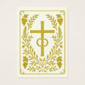 Katholische Hochzeit Keepake | Gold Cross (Vorderseite)