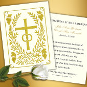 Katholische Hochzeit Keepake | Gold Cross