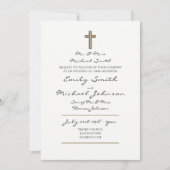 Katholische Hochzeit klassisches handgeschriebenes Einladung (Vorderseite)