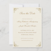 Katholische Hochzeit Marianisches Monogramm Save The Date (Rückseite)