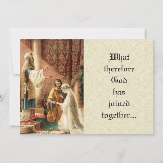 Katholische Hochzeit Mary Joseph Lace Einladung (Vorderseite)