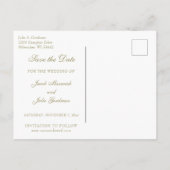 Katholische Hochzeit mit drei Herz Ankündigungspostkarte (Rückseite)