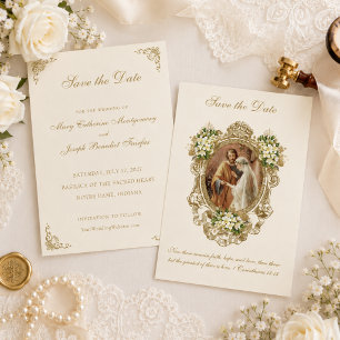 Katholische Hochzeit Verlobung Maria Josef Save The Date