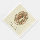 Katholische Hochzeit Vintage Jungfrau Mary St. Jos Serviette (Ecke)