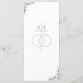 katholische Hochzeitmenü für die Hochzeitsfeier de Menükarte (Rückseite)