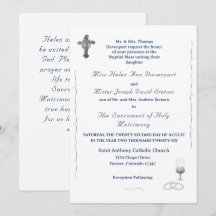 Katholische Hochzeits-Einladung 'Nuptial Grace'