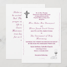 Katholische Hochzeits-Einladung Nuptial Grace Einladung
