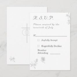 Katholische Hochzeitsaktionskarte der Nuptial Unit RSVP Karte