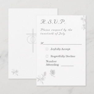 Katholische Hochzeitsaktionskarte der Nuptial Unit RSVP Karte