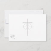 Katholische Hochzeitsaktionskarte der Nuptial Unit RSVP Karte (Rückseite)