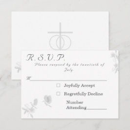 Katholische Hochzeitsaktionskarte der Nuptial Unit RSVP Karte