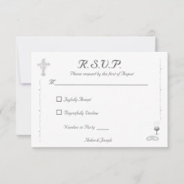 Katholische Hochzeitsantwortkarte 'Nuptial Grace' RSVP Karte