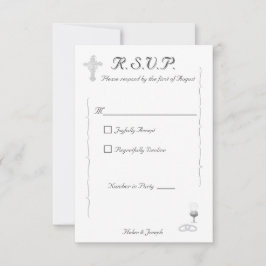 Katholische Hochzeitsantwortkarte Nuptial Grace RSVP Karte