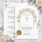 Katholische Hochzeitsdetails Karte