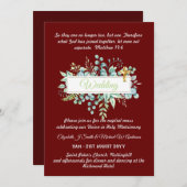 Katholische Hochzeitseinladungen Botanische Vegeta (Vorne/Hinten)