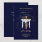 Katholische Hochzeitseinladungen Christlich Elegan Einladung (Vorne/Hinten)