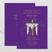 Katholische Hochzeitseinladungen Christlich Elegan Einladung (Vorne/Hinten)