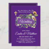 Katholische Hochzeitseinladungen Florenz Elegante Einladung (Vorne/Hinten)