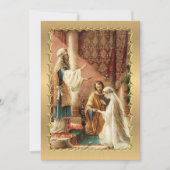 Katholische Hochzeitsfeier Gold Einladung (Vorderseite)