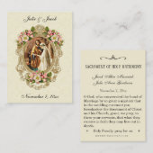 Katholische Hochzeitsgebet Braut Groom Mary Joseph Platzkarte (Vorne/Hinten)