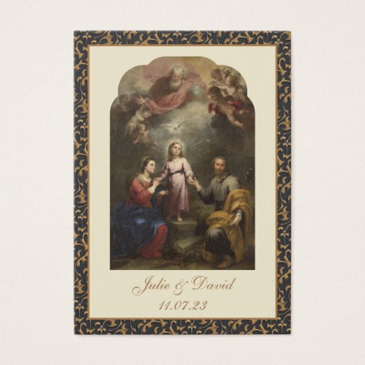 Katholische Hochzeitsgebet Heilige Familie (Vorderseite)