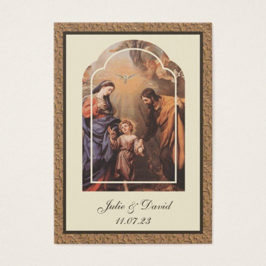 Katholische Hochzeitsgebet Jesus Mary Joseph (Vorderseite)