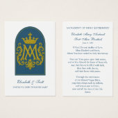 Katholische Hochzeitsgebet Marian Blue (Vorne & Hinten)