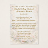 Katholische Hochzeitsgebet – Unsere Liebe Frau von (Rückseite)