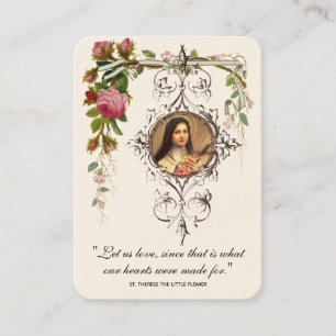 Katholische Hochzeitsgunst St. Therese Erinnerungs Visitenkarte