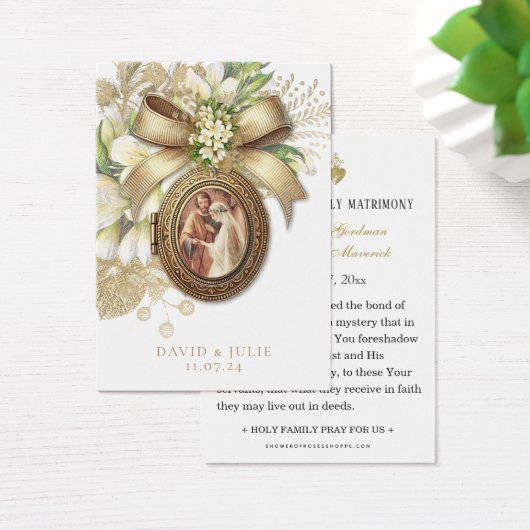 Katholische Hochzeitskarte (Schreibtisch)