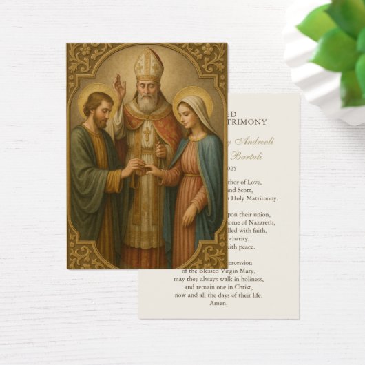 Katholische Hochzeitskarte Betrothal (Schreibtisch)