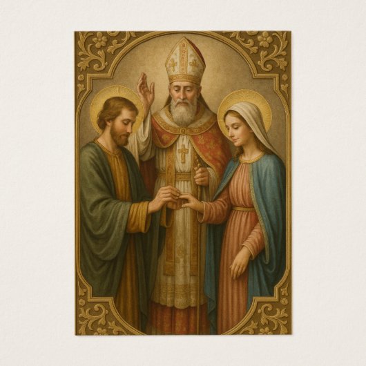 Katholische Hochzeitskarte Betrothal (Vorderseite)