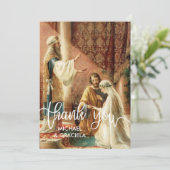 Katholische Hochzeitskarte | Danke Overlay (Stehend Vorderseite)