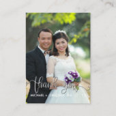 Katholische Hochzeitskarte | Danke Overlay Visitenkarte (Vorderseite)