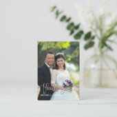 Katholische Hochzeitskarte | Danke Overlay Visitenkarte (Stehend Vorderseite)