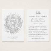 Katholische Hochzeitskarte Heiliges Herz (Vorne & Hinten)